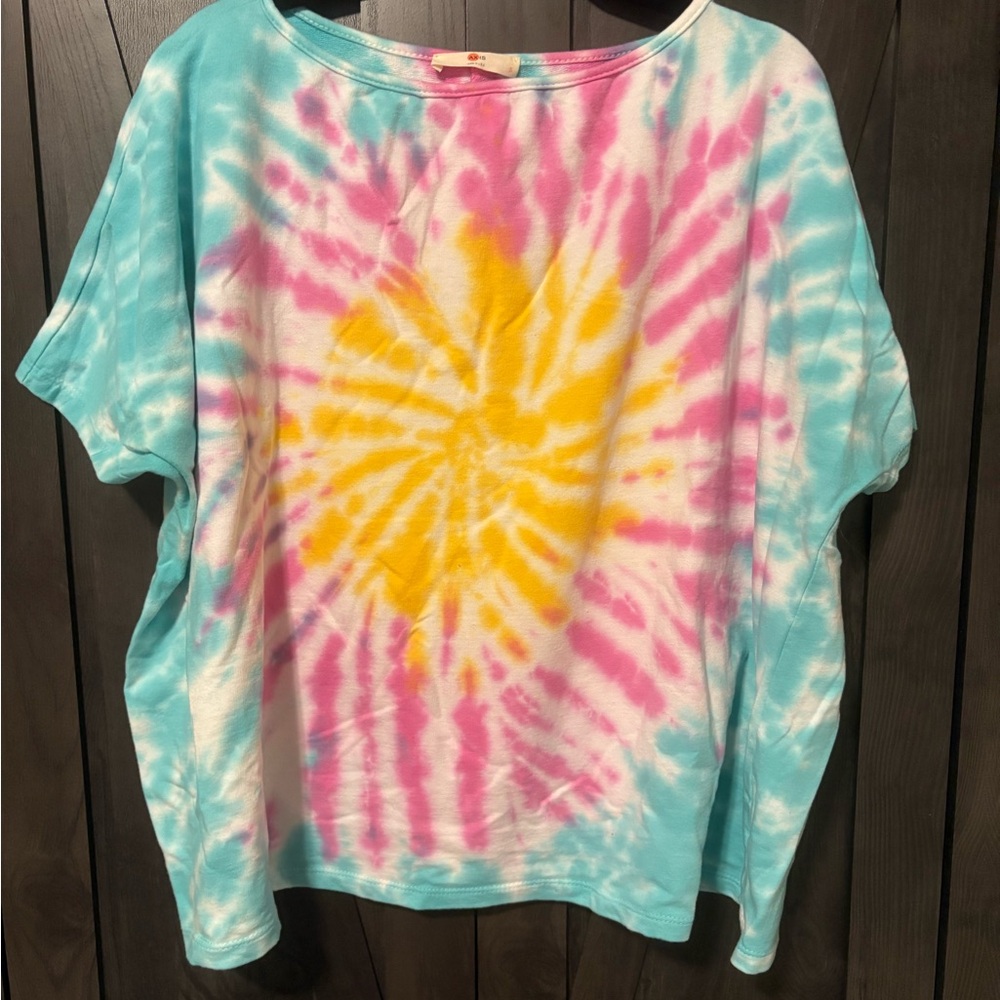 Tie-Dye T-Shirt in Blue, Pink, and Yellow